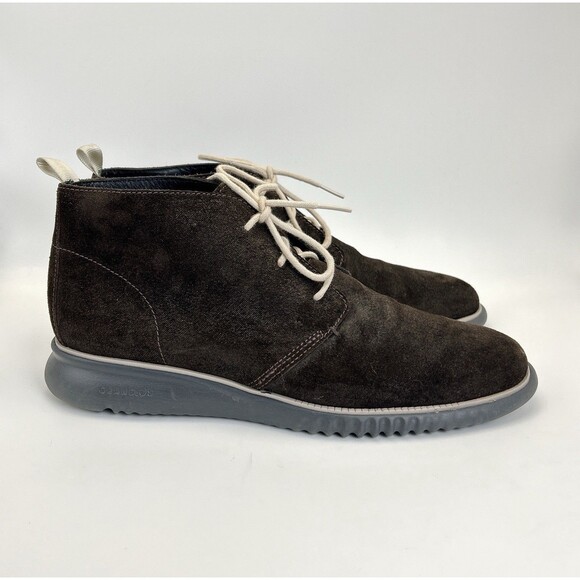 Cole Haan Other - Cole Haan Zerogrand Chukka Boots Mens Sz 12 Suede Mocca Brown Ankle Comfort Shoe